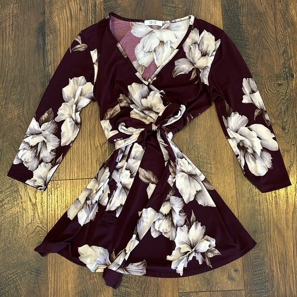 Purple floral maternity/nursing top - Picture 1 of 4